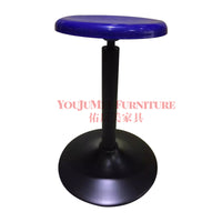 Adjustable Metal Swivel Stool for Lab, Workshop, or Salon