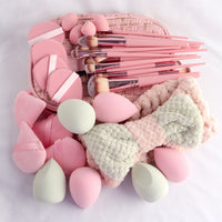 40-Piece Makeup Brush Set with Sponge Blender & Portable Travel Bag