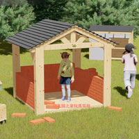 Large Outdoor EVA Building Blocks for Kids, Chinese Courtyard House Construction Toy for Kindergarten Play