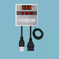 USB Smart Digital Thermostat for Reptile Terrariums - High Precision Temperature Controller with Automatic On/Off for Heating and Cooling