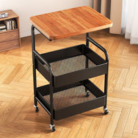 Multi-Layer Rolling Utility Cart with Storage Shelves for Home and Office