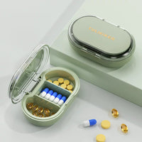 Portable Japanese-Style 3-Compartment Pill Box with Moisture-Proof Seal for Travel