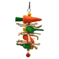 Pet Bird Chew Toy for Parrots Hamsters Rabbits Chinchillas, Teeth Grinding Hanging Cage Decor