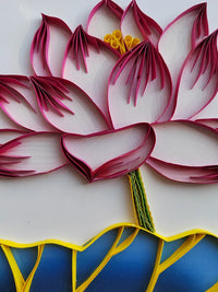 DIY Lotus Quilling Art Kit for Beginners - Handcraft Paper Filigree Painting Set