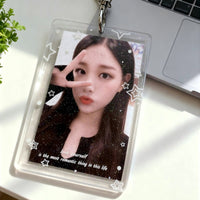 Acrylic Transparent Photocard Holder Keychain for 3-inch Photos