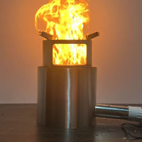 Portable Folding Wood Burning Stove with Fan for Outdoor Camping Picnic BBQ