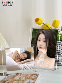 Acrylic Double-Sided Photo Frame for Postcards and Pictures