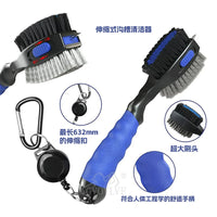 Golf Club Cleaning Brush with Retractable Clip, Dual-Sided Groove Cleaner for Golfers