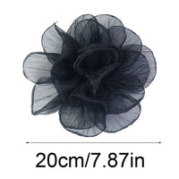 20cm Oversized Organza Fabric Flower Brooch DIY Rose Apparel Accessory
