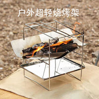 Portable Folding Campfire Grill and Fire Pit for Outdoor Cooking and Heating
