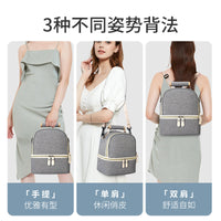 Double Layer Breast Milk Cooler Bag Insulated Lunch Tote for Nursing Moms
