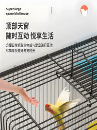 2026 New Bird Cage Ecological Villa Parrot Cage Thickened Heightened Extra Large Full Set Home Use for Budgerigar Peony Birds