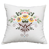 New Year Lu Embroidery DIY Pillow Kit with 3D Floral Design