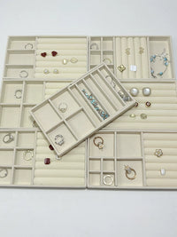 Premium Velvet Lined Jewelry Drawer Organizer Tray for Earrings, Rings, Necklaces
