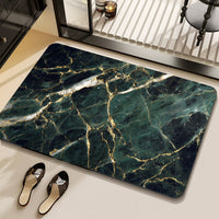 Diatomaceous Earth Bath Mat, Non-Slip Absorbent Quick Dry Bathroom Floor Mat with Marble Pattern