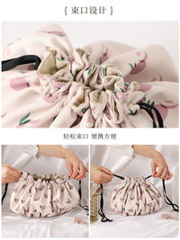 Portable Large Capacity Cosmetic Travel Bag for Women, Skincare and Toiletries Organizer