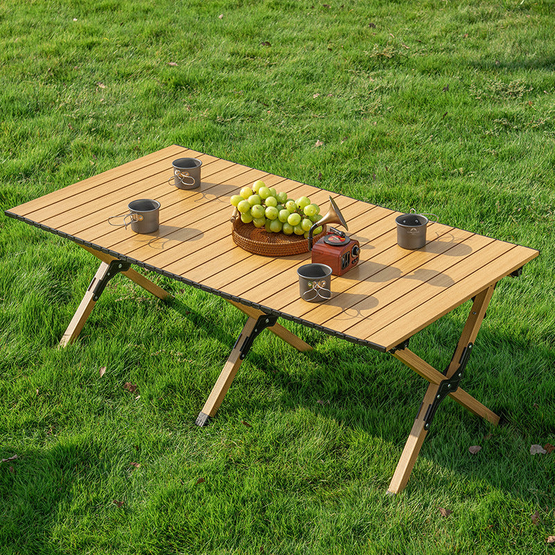 Portable Aluminum Alloy Roll-Up Camping Table and Chair Set for Outdoor Activities