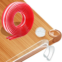 L-Shaped Clear Soft Rubber Furniture Edge and Corner Protector Strip for Tables