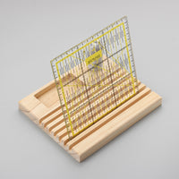DIY Handmade Wooden Ruler Holder Quilting Ruler Spool Bobbin Simple Storage Tool