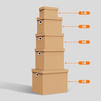 Heavy-Duty Corrugated Cardboard Storage Boxes with Lids for Moving and Organization