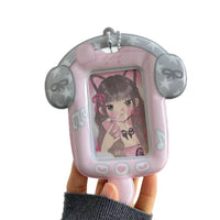 Cute Kpop Idol Photocard Holder Keychain for Backpacks and School IDs