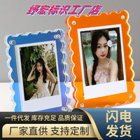 Acrylic Magnetic Photo Frame for Instax and Small Prints, Clear Display Stand