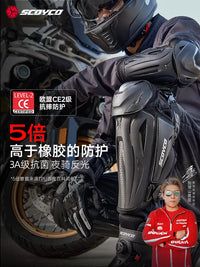 SAHOO Motorcycle CE2 Level Knee and Elbow Protector Set for Summer Riding
