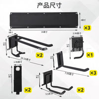 Heavy-Duty Garage Tool Storage Rack Wall Mount, Garden Tool Organizer System with 8 Adjustable Hooks