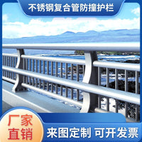Aluminum Alloy Bridge Anti-Collision Guardrail with Stainless Steel Composite Pipe Posts for Roadways and Pedestrian Bridges