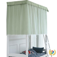 Blackout Dormitory Bed Curtain with Retractable Stand, Solid Color Thickened Privacy Drape for Bunk Beds