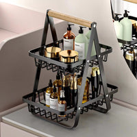 Carbon Steel 2/3-Tier Fruit Vegetable Basket Kitchen Storage Organizer