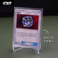 Acrylic Tripod Card Holder, Mini Shell Card Clip, Universal Transparent Display Stand