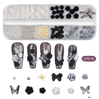 Nail Art Rhinestones and Pearl Shell Flakes for Manicure Decoration