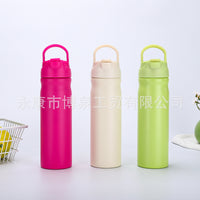 Stainless Steel Insulated Water Bottle with Wide Mouth and Handle for Outdoor Sports