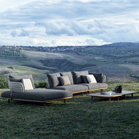 Nordic Outdoor Wicker Sofa Set with Coffee Table for Patio Villa Garden
