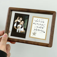 DIY Walnut Wood Photo Frame Kit for Instant Prints - Valentine's Day / Anniversary Gift