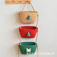 Christmas Tree 3-Tier Hanging Basket Storage Shelf for Bedroom Living Room Decor