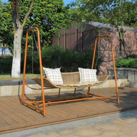 Comfortable Leisure Garden Rattan Swing Chair Hammock Rocking Chair Outdoor Villa Courtyard Balcony Rooftop Hanging Chair