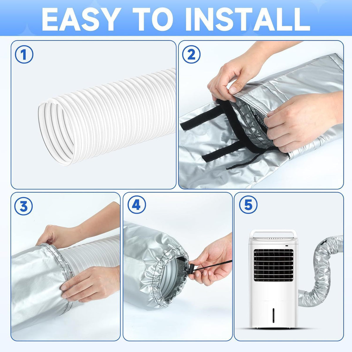 Portable Air Conditioner Insulation Sleeve Waterproof Flame Retardant Hose Cover