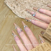 Mini Flat-Back Zircon Nail Art Rhinestones - 5A High-Quality Silver White Micro Zircon Eye-Shaped Nail Decorations