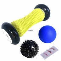 Yoga Massage Stick and Fascia Ball Set - 4-Piece Muscle Relaxation Kit for Fitness and Recovery