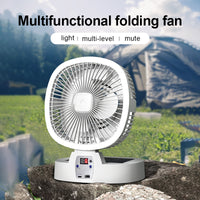 Portable USB Desk Fan with Remote Control and Solar Charging Options