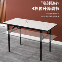 Foldable Height-Adjustable Dining Table for Small Spaces, Multifunctional Retractable Outdoor Stall Table