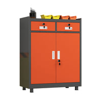 Double-Door Drawer Type Workshop Tool Cart Hardware Tool Cabinet Metal Storage Cabinet Multi-functional Storage