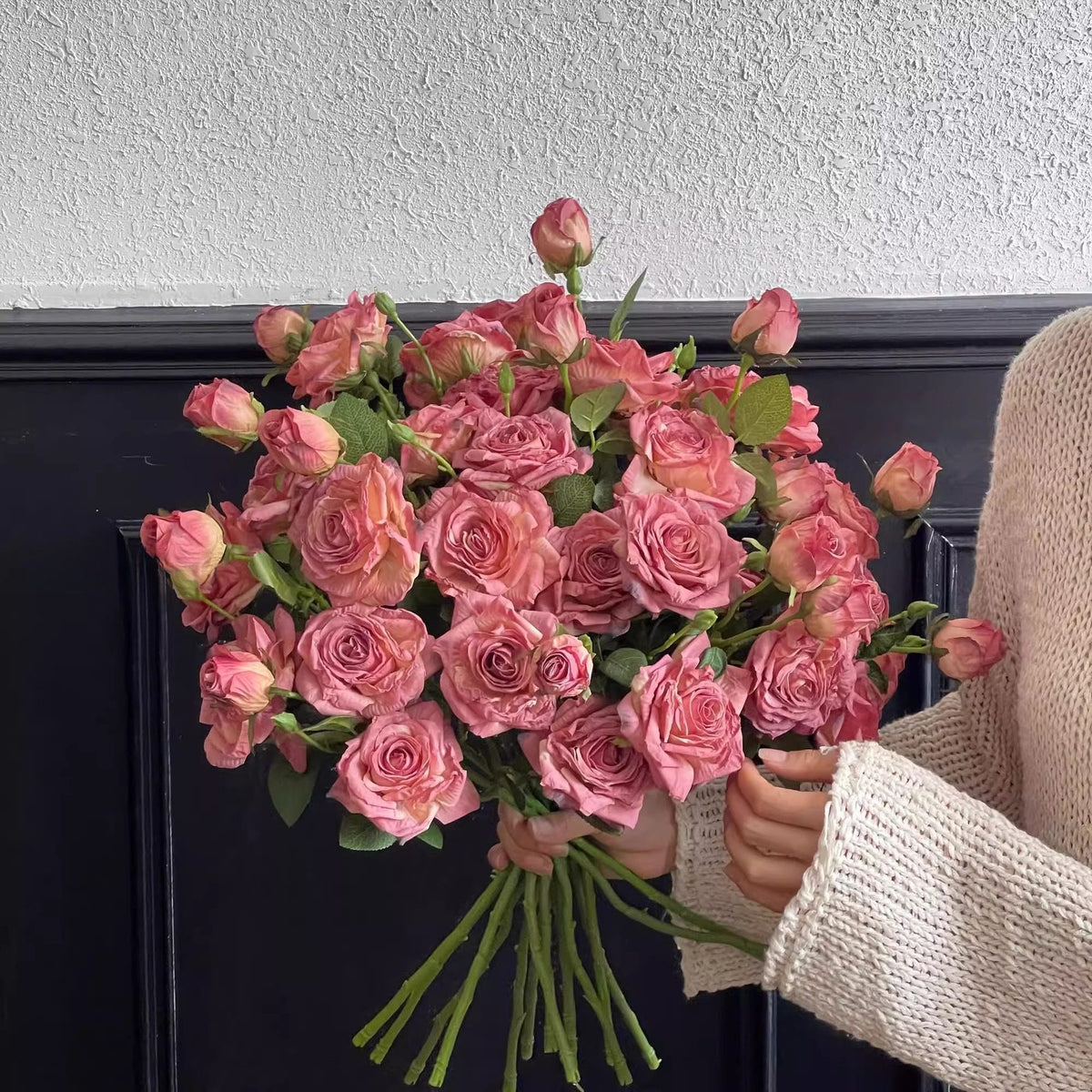Vintage Faux Rose Bouquet for Home Decor