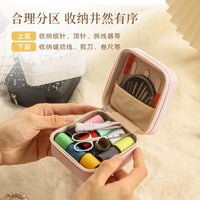 Portable Sewing Kit with Zippered Storage Case, Hand Sewing Thread and Machine Thread for Home Use