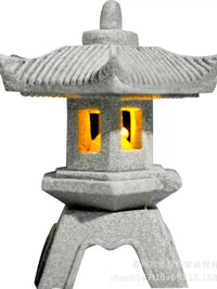 Japanese Zen Garden Pagoda Lantern Miniature Ornament for Landscaping, Bonsai, and Aquariums