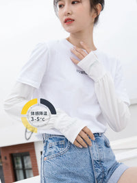 Ice Silk UV Protection Arm Sleeves for Driving and Cycling