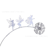 Dandelion and Fairy Metal Sculpture Garden Decor
