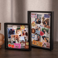 Double-Sided Transparent Glass Photo Frame for Desk Display
